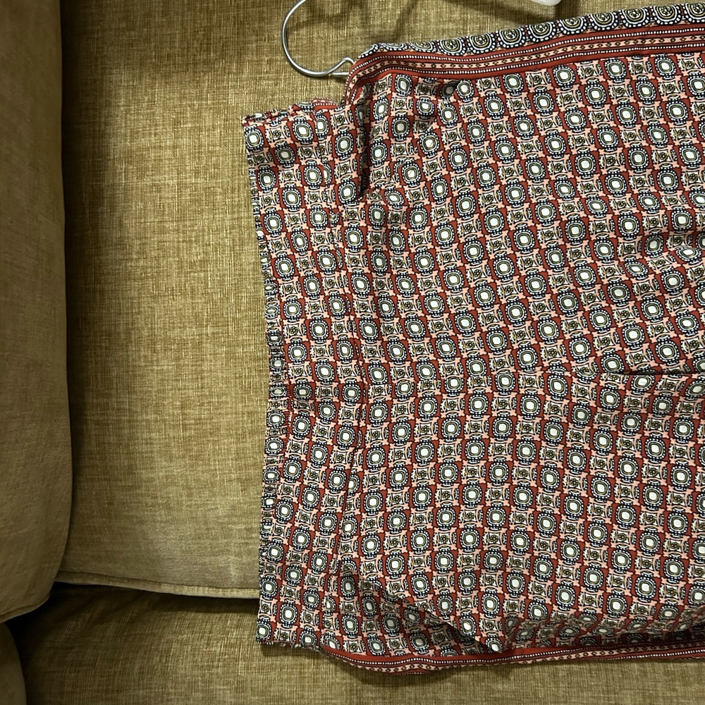 Max Studio Rust, White, Blackpatterned Pants X Sm… - image 1